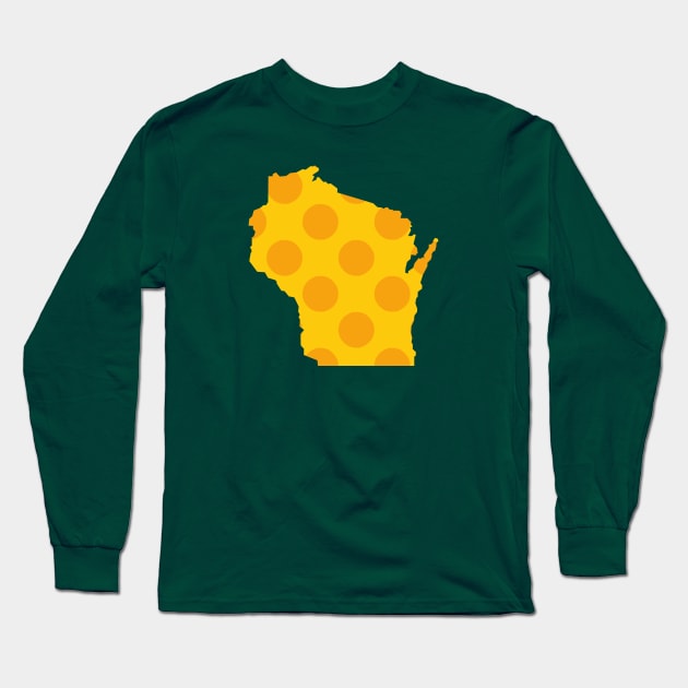 Wisconsin Cheese Long Sleeve T-Shirt by Dale Preston Design